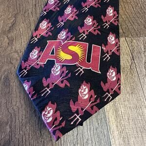 Arizona State ASU Sparky Sun Devil Limited Edition 100% Silk Neck Tie Vtg